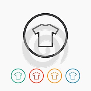 T-shirt flat blank icon symbol