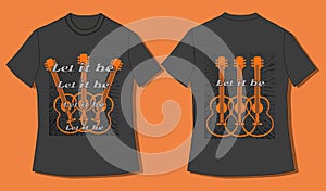 T-shirt with guitars