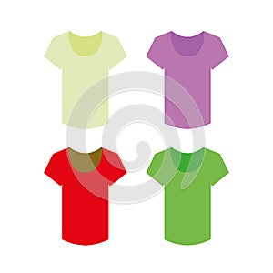 T-shirt icon for women, vector illustration, white background