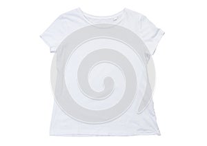 T-shirt mock up, white shirt copy space, White tshirt template ready for your own graphics. Polo isolated blank