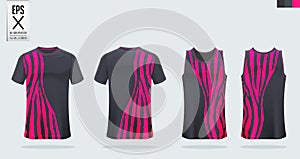 T-shirt mockup, sport shirt template design for soccer jersey, football kit. Tank top for basketball jersey and running singlet.