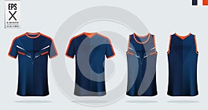 T-shirt mockup, sport shirt template design for soccer jersey, football kit. Tank top for basketball jersey and running singlet.