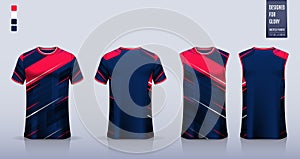 T-shirt mockup or sport shirt template design for soccer jersey or football kit. Tank top for basketball jersey, running singlet.