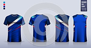 T-shirt mockup or sport shirt template design for soccer jersey or football kit. Tank top for basketball jersey, running singlet.