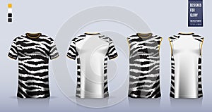 T-shirt mockup or sport shirt template design for soccer jersey or football kit. Tank top for basketball jersey, running singlet.