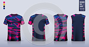 T-shirt mockup or sport shirt template design for soccer jersey or football kit. Tank top for basketball jersey, running singlet.