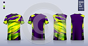 T-shirt mockup or sport shirt template design for soccer jersey or football kit. Tank top for basketball jersey or running singlet