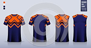 T-shirt mockup or sport shirt template design for soccer jersey or football kit. Tank top for basketball jersey or running singlet