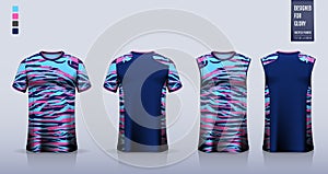 T-shirt mockup, sport shirt template design for soccer jersey, football kit. Tank top for basketball jersey. Vector