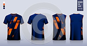 T-shirt mockup, sport shirt template design for soccer jersey, football kit. Tank top for basketball jersey. Vector