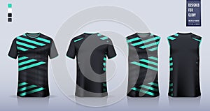 T-shirt mockup, sport shirt template design for soccer jersey, football kit. Tank top for basketball uniform. chevron pattern.