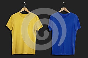 T-shirt mockup and template on isolated background for fashion and textile designer