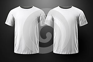 T-shirt mockup. White blank t-shirt front views- Generative AI