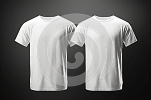 T-shirt mockup. White blank t-shirt front views- Generative AI