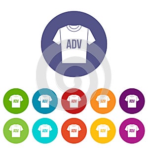 T-shirt with print ADV set icons