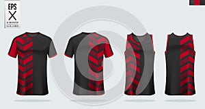 T-shirt sport mockup template design for soccer jersey, football kit and tank top for basketball jersey.