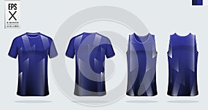 T-shirt sport mockup template design for soccer jersey, football kit and tank top for basketball jersey.