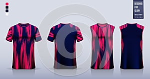 T-shirt sport mockup template design for soccer jersey, football kit and tank top for basketball jersey.