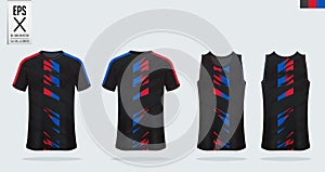 T-shirt sport mockup template design for soccer jersey, football kit, tank top for basketball jersey and running singlet.