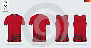 T-shirt sport mockup template design for soccer jersey, football kit, tank top for basketball jersey and running singlet.