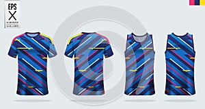 T-shirt sport mockup template design for soccer jersey, football kit, tank top for basketball jersey and running singlet.