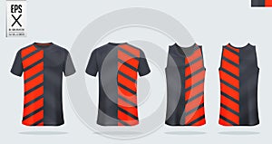 T-shirt sport mockup template design for soccer jersey, football kit, tank top for basketball jersey and running singlet.