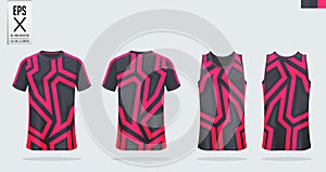 T-shirt sport mockup template design for soccer jersey, football kit. Tank top for basketball jersey and running singlet.
