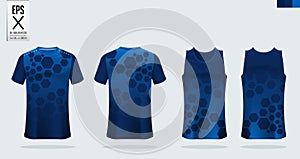 T-shirt sport mockup template design for soccer jersey, football kit. Tank top for basketball jersey and running singlet.