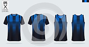 T-shirt sport mockup template design for soccer jersey, football kit. Tank top for basketball jersey and running singlet.