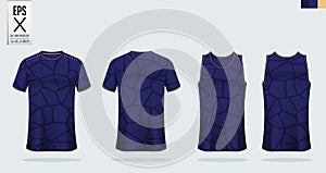 T-shirt sport mockup template design for soccer jersey, football kit. Tank top for basketball jersey and running singlet.