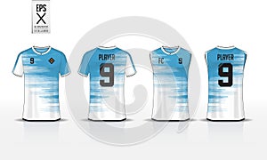 T-shirt sport mockup template design for soccer jersey, football kit and tank top for basketball jersey. Sport uniform shirt.