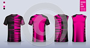 T-shirt sport, Soccer jersey, football kit, basketball uniform, running singlet mockup. Fabric pattern design.