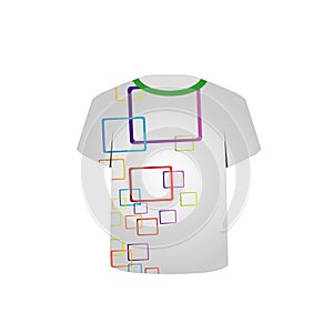 T Shirt Template with colorful pattern graphic