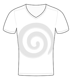T Shirt Template Outline Schematic Sample photo
