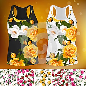 T-shirt with an trendy rose design