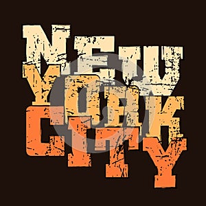 T shirt typography graphics New York Athletic style NYC