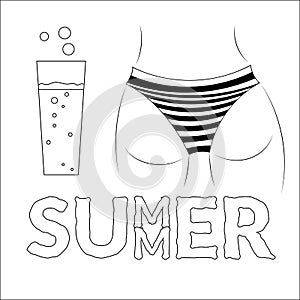 T shirt typography buttocks summer black