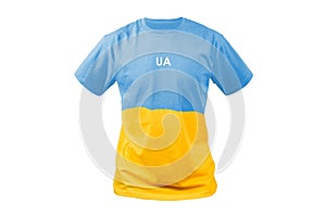 T-shirt ukraine flag simbol freedom on transparent mannequin