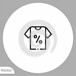 T-shirt vector icon sign symbol