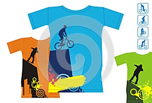 T-shirts with extreme sports 3