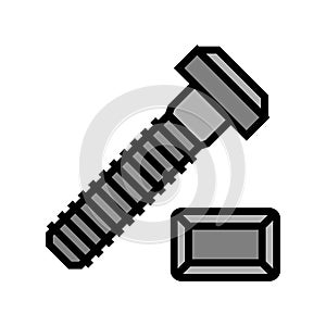 t-slot bolt color icon vector illustration