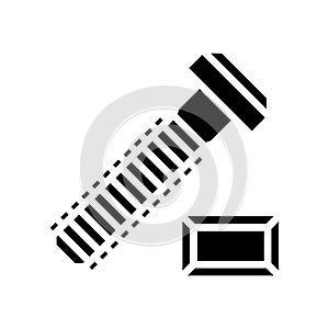 t-slot bolt glyph icon vector illustration