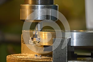 The T-slot cutting process on NC milling machine with T-slot cutter