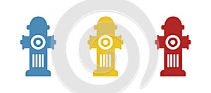 Fire hydrant icon, vector illustration