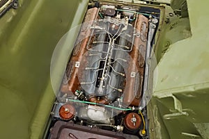 T-72 tank engine, view from open maintenance hatch