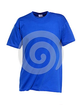 t tee shirt blue isolated on white background