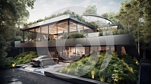 t to sustainabilityCarbon-negative home with rooftop garden and electric supercar