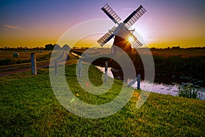 The t`Witte Lam windmill in Groningen, the Netherlands