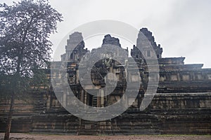Ta Keo is the temple in the world, it rains in the rainy season.Late 10th century. Cambodia, 2019