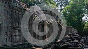 Ta Phrom temple with trees growing from the rocks (which inspired Tombraider, Lara Croft